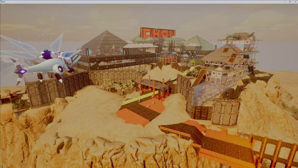 チョップランド🌋の眺め。友人のBowのプライベートサーバー上に構築したので、誰でもアクセスできます。