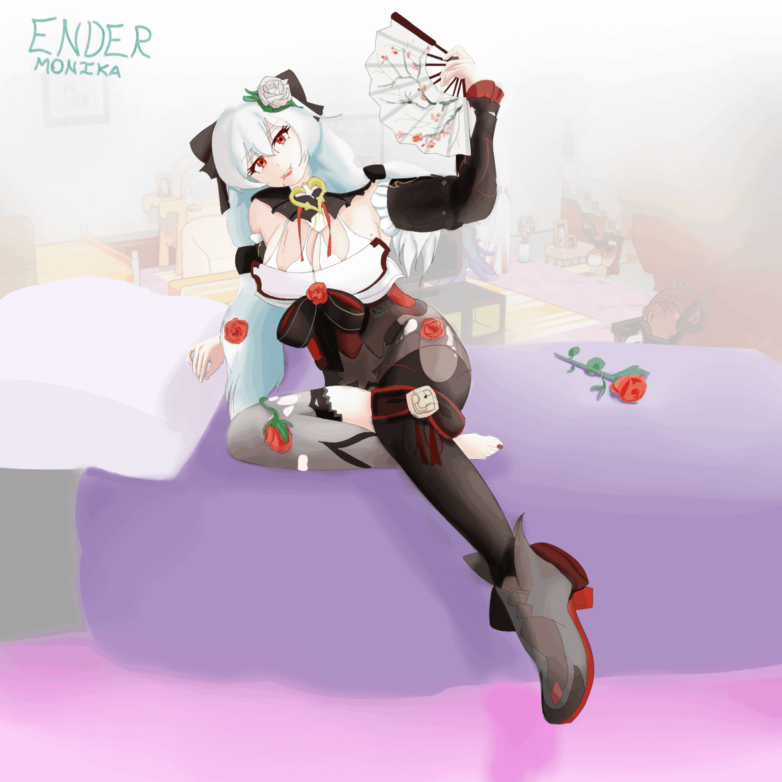 Lunar Vow: 真紅の愛、咲き誇る薔薇