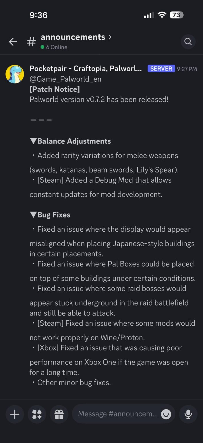 アップデート0.7.2