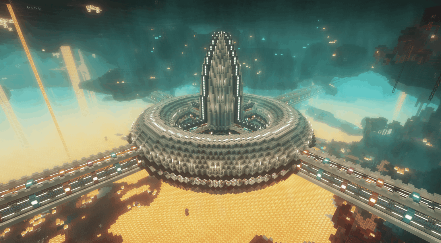 私のハードコアワールドの新しいネザーハブ