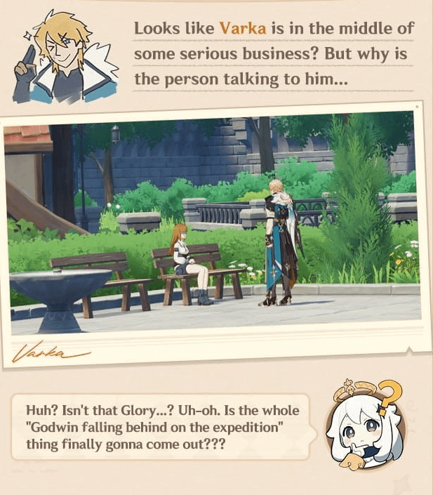 実際にヴァーカにゴドウィンの状況についてグローリーに話してもらうつもりだ
