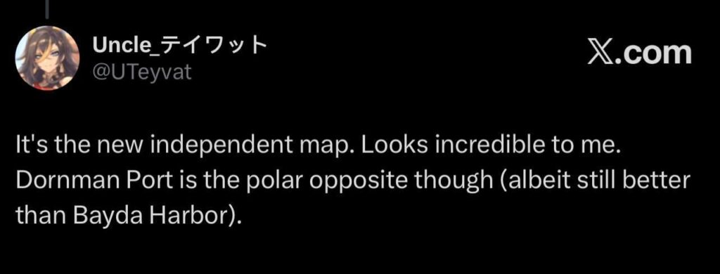 UTeyvat 経由の 6.5 マップに関する詳細情報