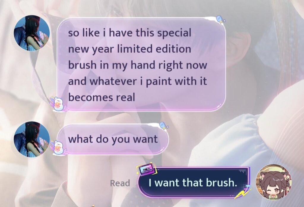 ラファエルにテキストメッセージを送るのが私の一日のハイライトです 💀