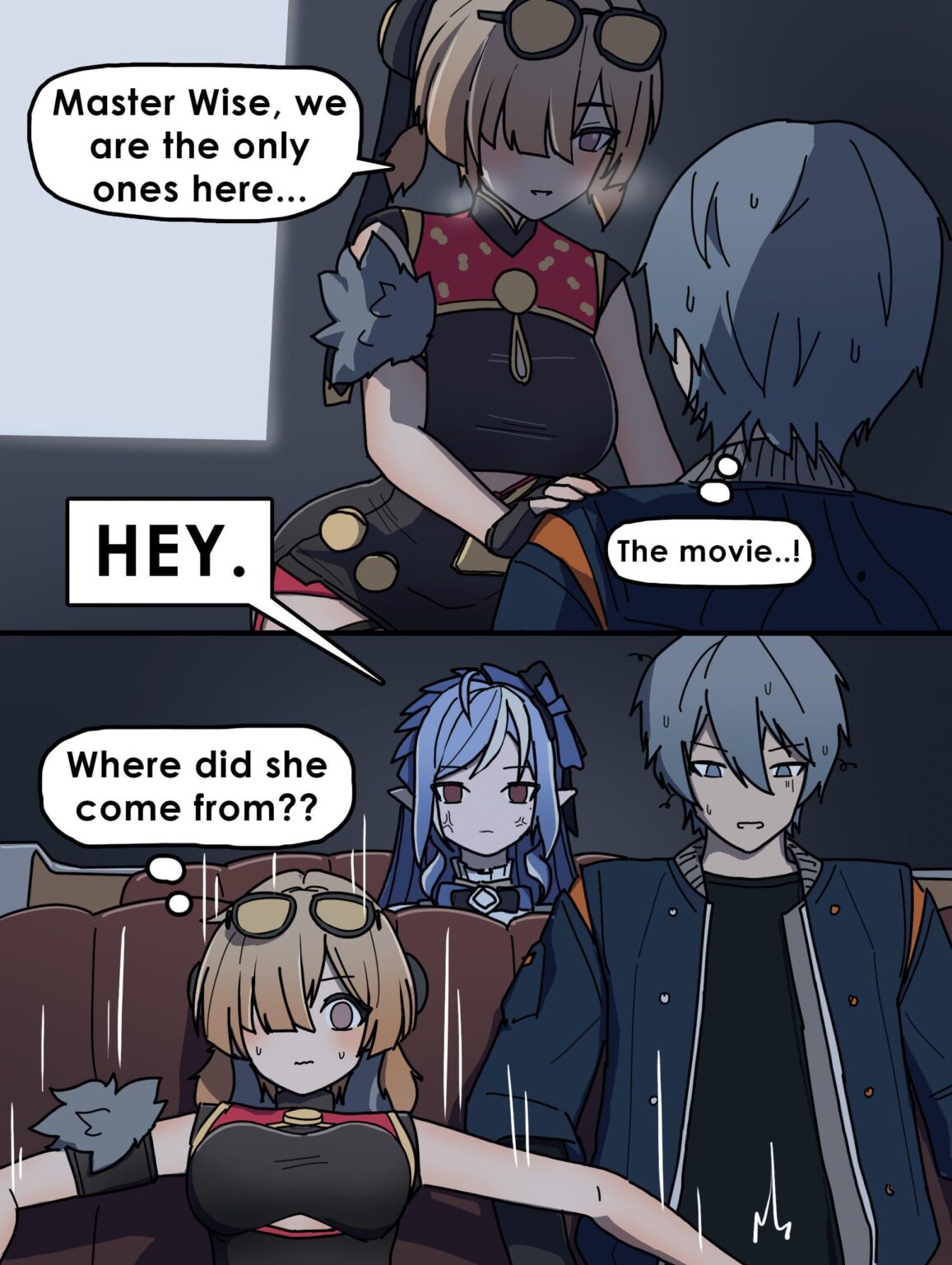 ねえ、映画館は安全な場所じゃない (アート by @DorahDew)