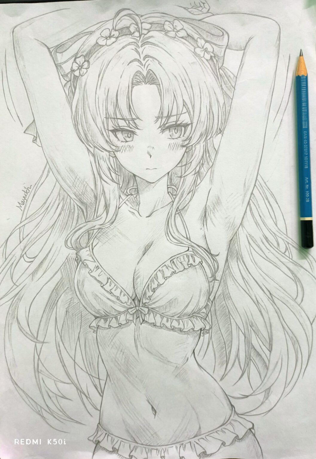 (OC) カルロッタ ファンアート |伝統的な鉛筆スケッチ