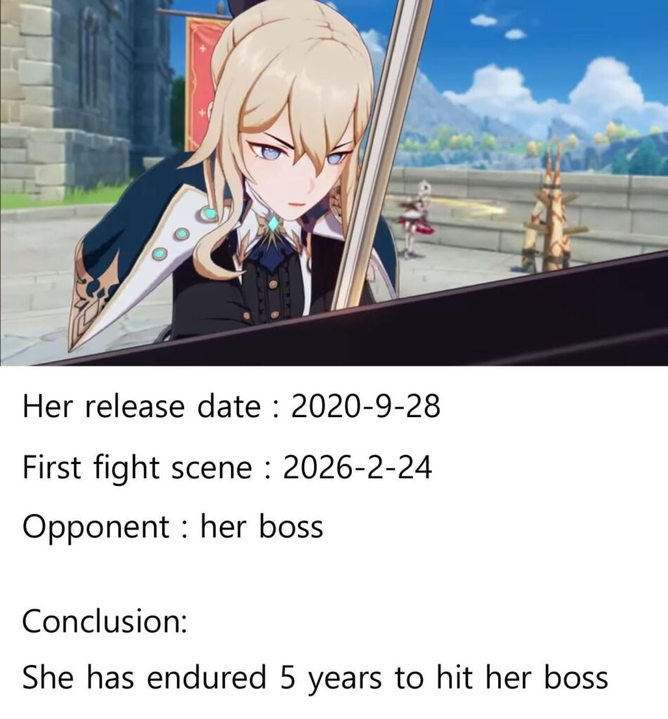 彼女はそれをやった