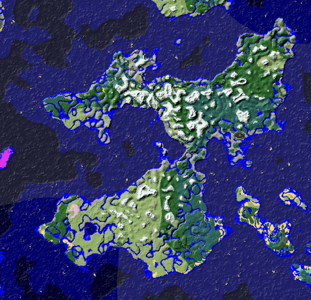 巨大な 1.21 大型バイオーム大陸シード