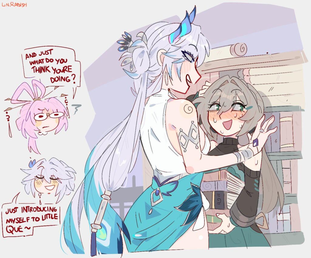 追い詰められる Qingque (アート: @UnpopularRadish)