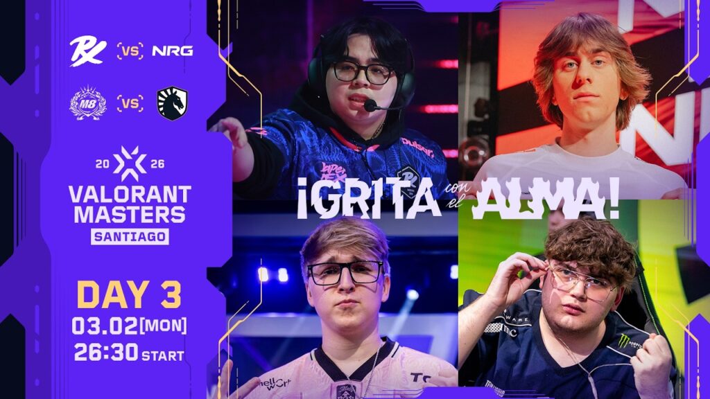 VALORANT Masters Santiago 2026 – Swiss Stage – Day 3 VALORANT Masters Santiago 2026 - Swiss Stage - Day 3