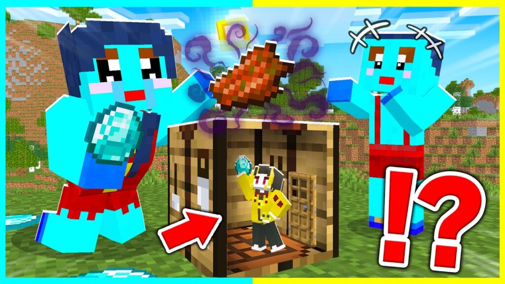 バレずに作業台の中でドッキリするマインクラフトwww【まいくら / マインクラフト】