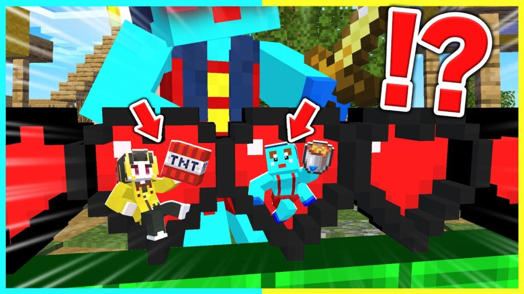 ハートの中に隠れてイタズラするチートマインクラフト【まいくら / マインクラフト】