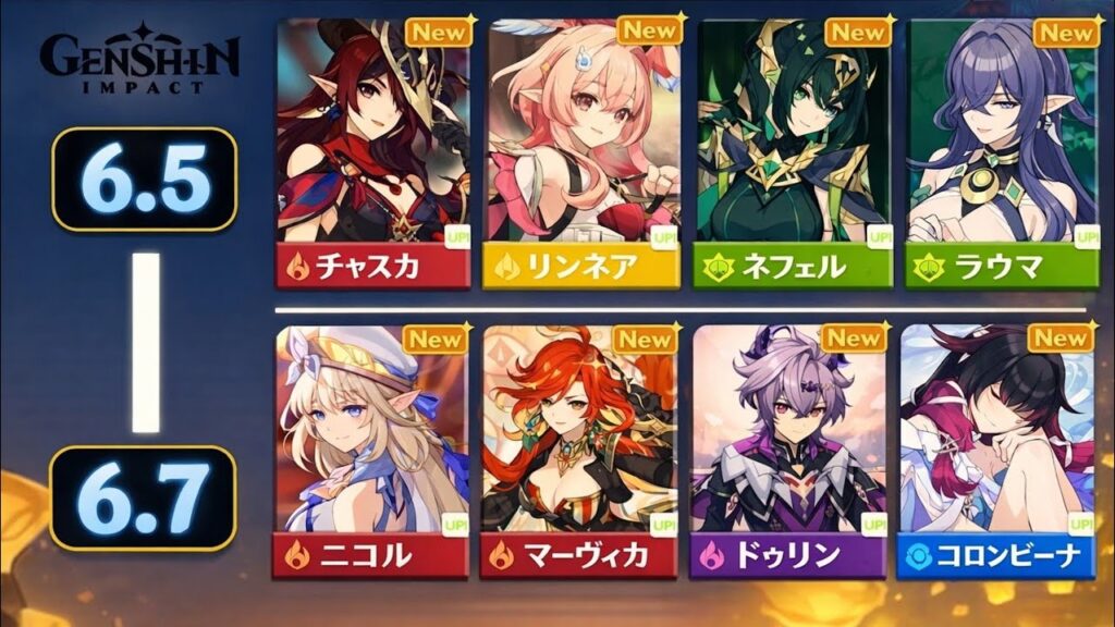 最新リーク！6.5〜7.0ロードマップ公開！ニコル＆サンドローネ実装？復刻バナー情報【原神】