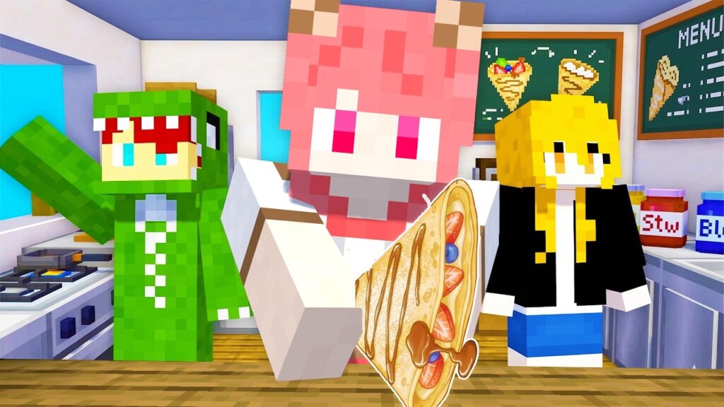 クレープ屋さんごっこ【マインクラフト】