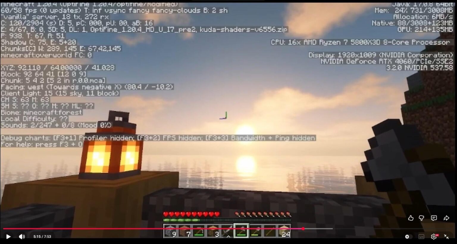 古いビデオからシードを見つけるのに助けが必要です - 1.20.4 Java の座標 X: 92.110 、Y: 64.00000 、Z: 41.029