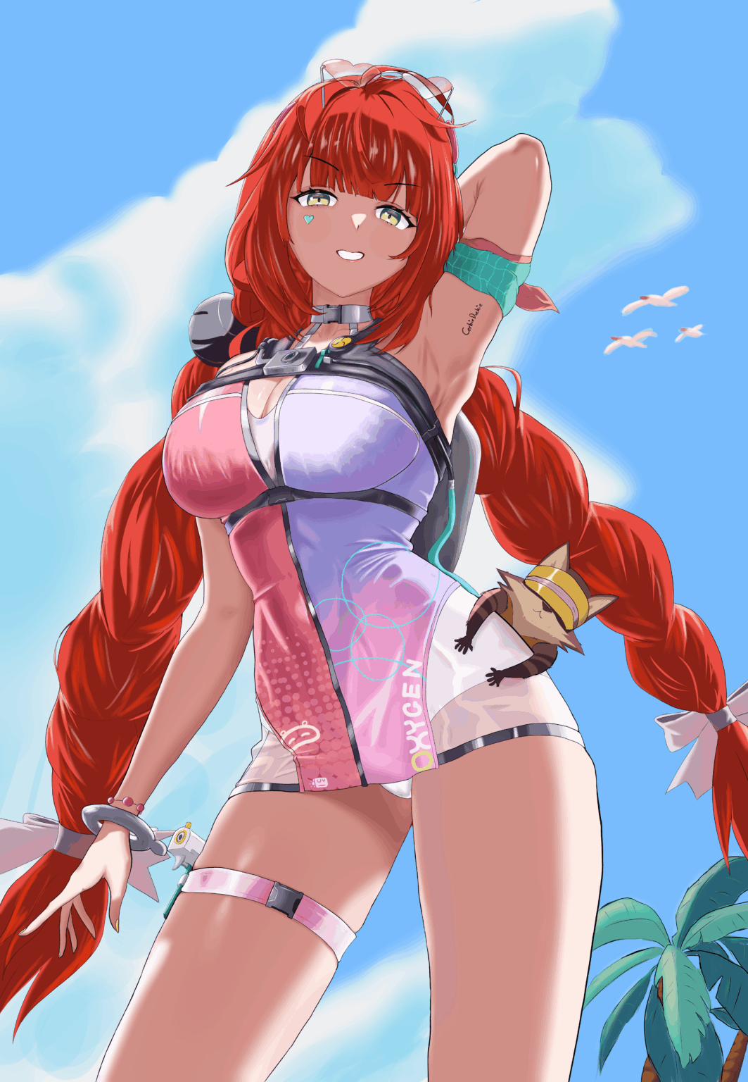 ビーチのユズハ (アート by CerbieDuckie)