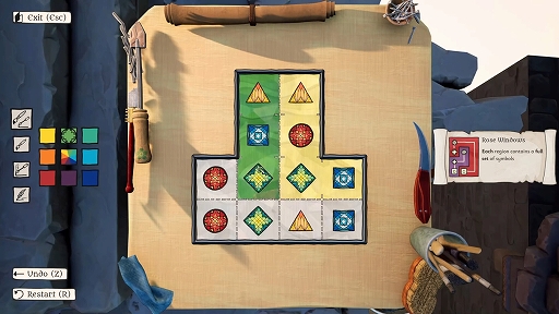 画像ギャラリー No.002のサムネイル画像 / ルールに従いパネルを配置し，美しいステンドグラスを作り上げよう。パズルゲーム「The Artisan of Glimmith」，Steamで配信開始