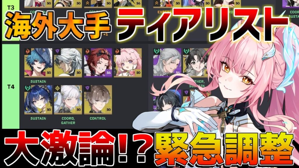 【鳴潮】海外大手「確保価値ティアリスト」で大激論!?リスト緊急修正へ【無課金初心者】シグリカ/エイメス/フローヴァ/性能