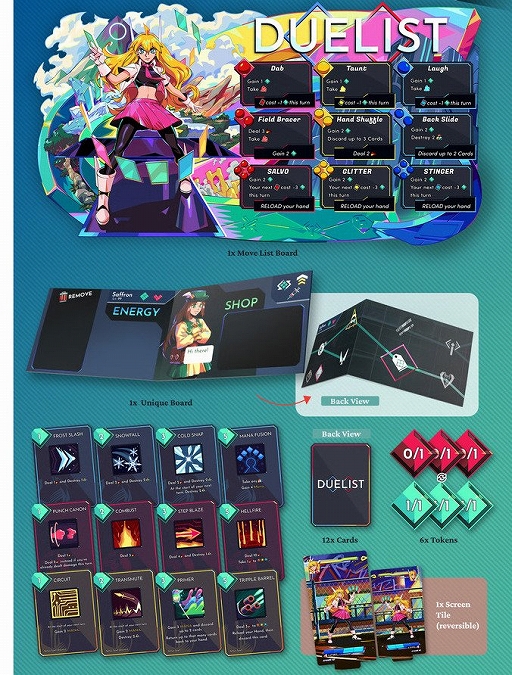 画像ギャラリー No.010のサムネイル画像 / マーブルを揃えて消し,必殺技を放て! 落ちものパズルと対戦格闘を組み合わせたボードゲーム「Re;MATCH」のクラファンを実施中