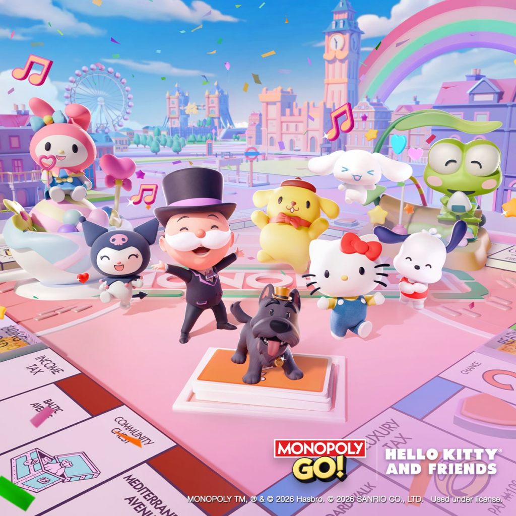 Scopelyが手掛ける、大ヒットモバイルゲーム「MONOPOLY GO!」ハローキティアンドフレンズコラボを開催! | Scopely Japan株式会社のプレスリリース Scopelyが手掛ける、大ヒットモバイルゲーム「MONOPOLY GO!」ハローキティアンドフレンズコラボを開催! | Scopely Japan株式会社のプレスリリース