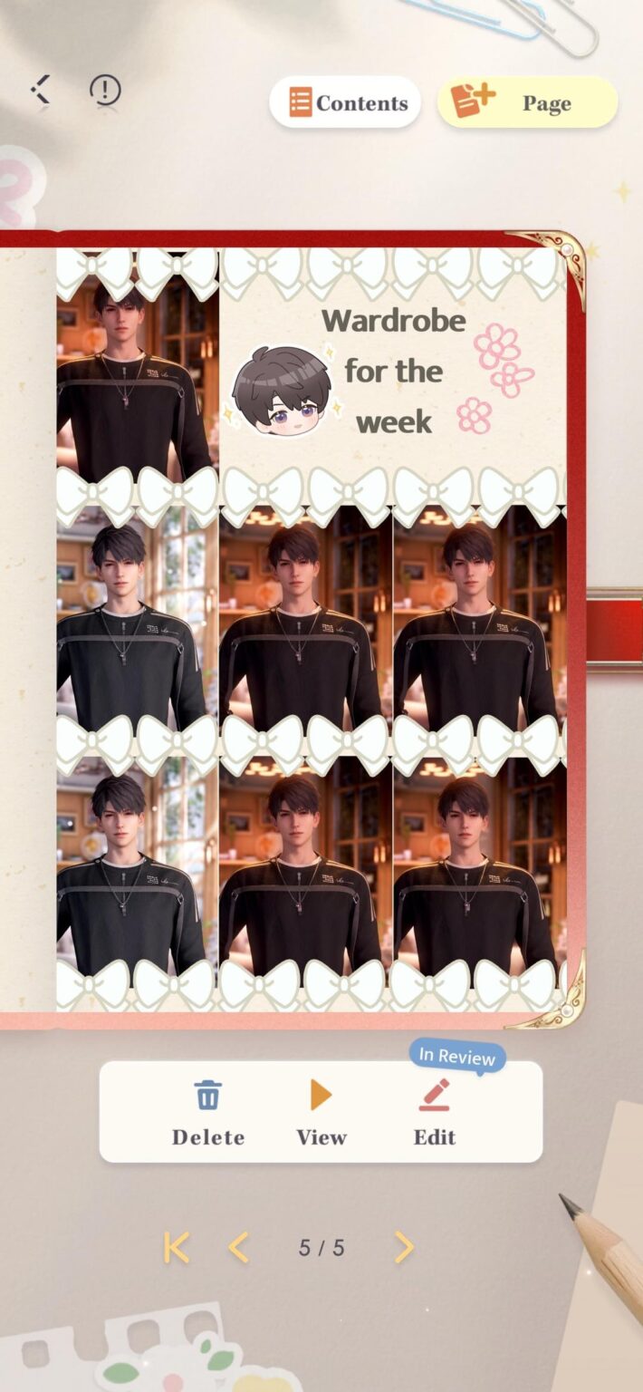 ケイレブは現在、着替えを禁止されている。