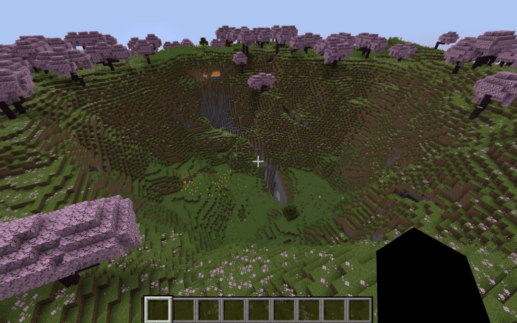 [Minecraft Java] [1.21.11]  谷を囲む巨大な山輪を持つ種子を探しています