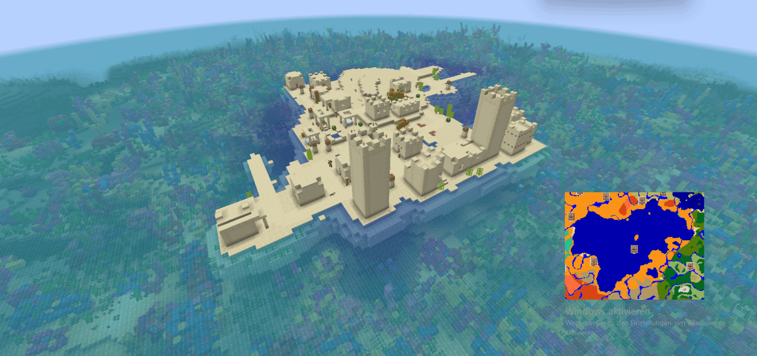 -396000 100 -231000 の暖かい海の完全に孤立した村 シード: -7536508455378977890