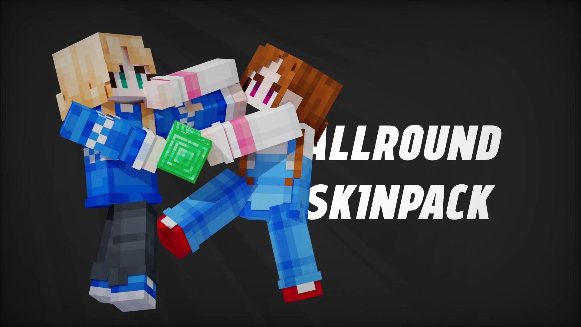 オールラウンドスキンパックの元気な男女ペアスキン