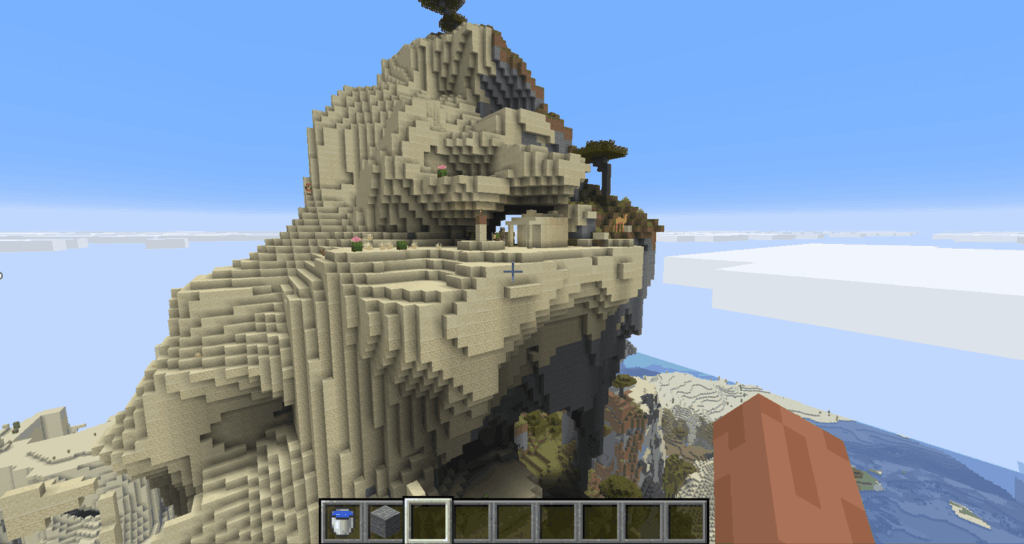 紳士淑女の皆様に、これまでで最も高くて最も小さな砂漠の村をご紹介します。 -5213406806026252609 スポーン近くを東に移動します。