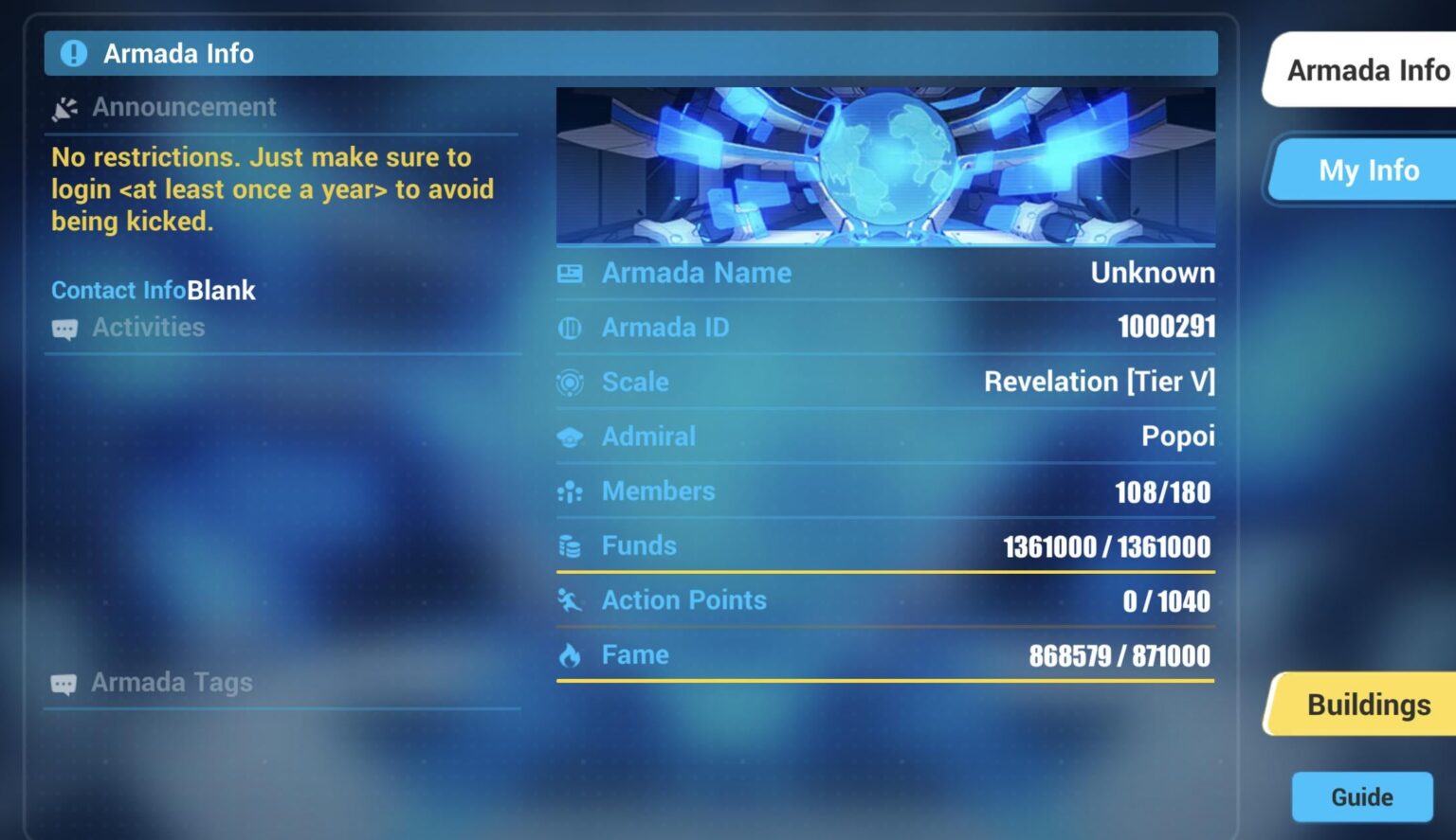 無敵艦隊、とても落ち着いています。唯一の要件は年に 1 回ログインすることです 💀