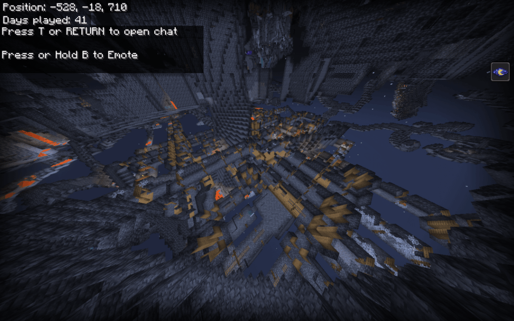 数え切れないほどの廃坑 + 多数のモブスポナー + エンドポータル