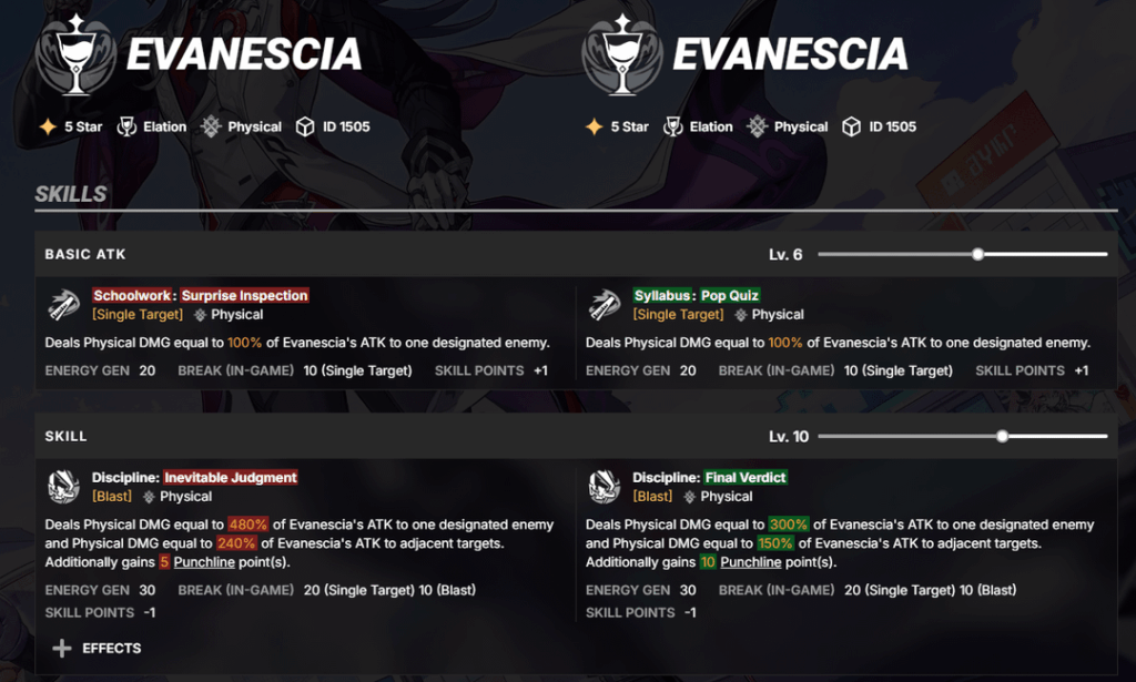 ガチャベースによる Evanescia v3 の変更