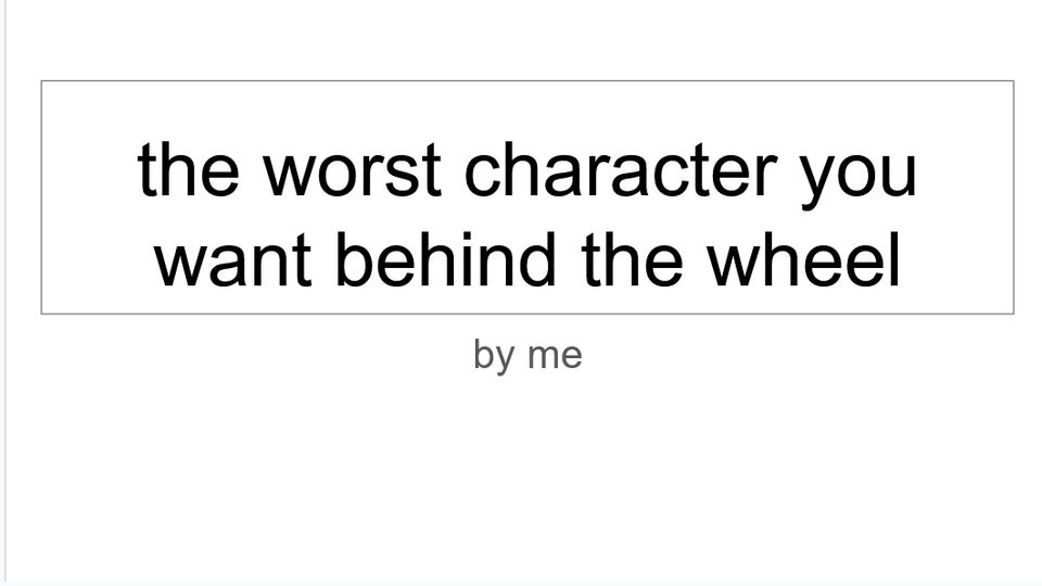 ハンドルを握ってほしくないのは誰ですか?