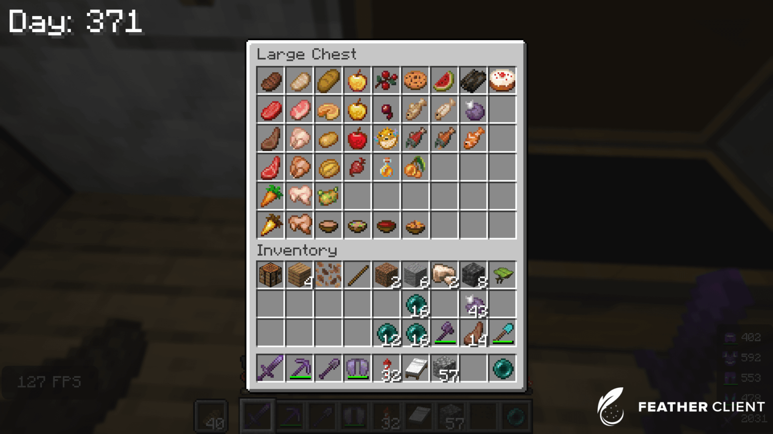 みんな、Minecraft ハードコアですべての食べ物を手に入れたよ！クールじゃないですか？