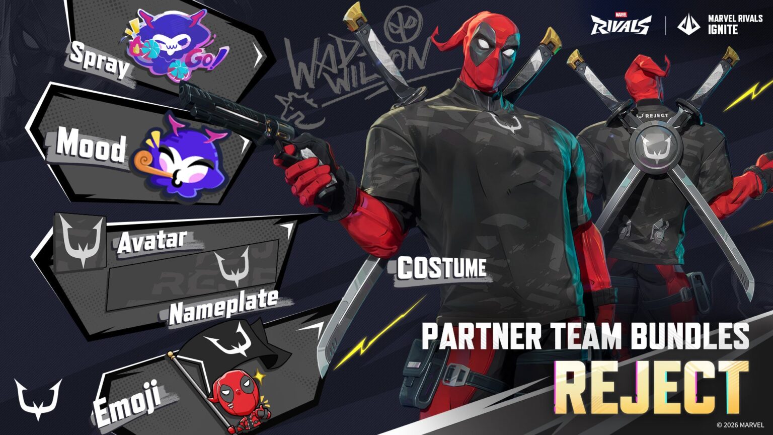 eスポーツチーム「REJECT」『Marvel Rivals』ゲーム内にてREJECT Team Bundleの実装が決定 | 株式会社REJECTのプレスリリース