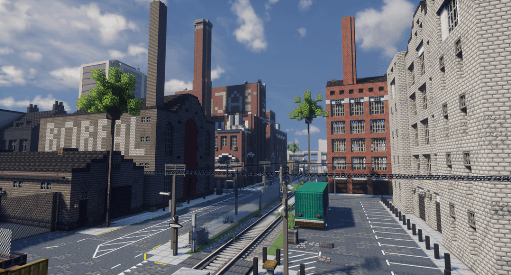 私たちの街の工業地区と波止場地区の写真