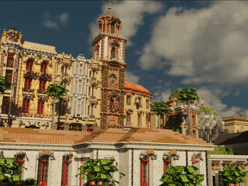 私の架空のイタリアの都市の丘の中腹