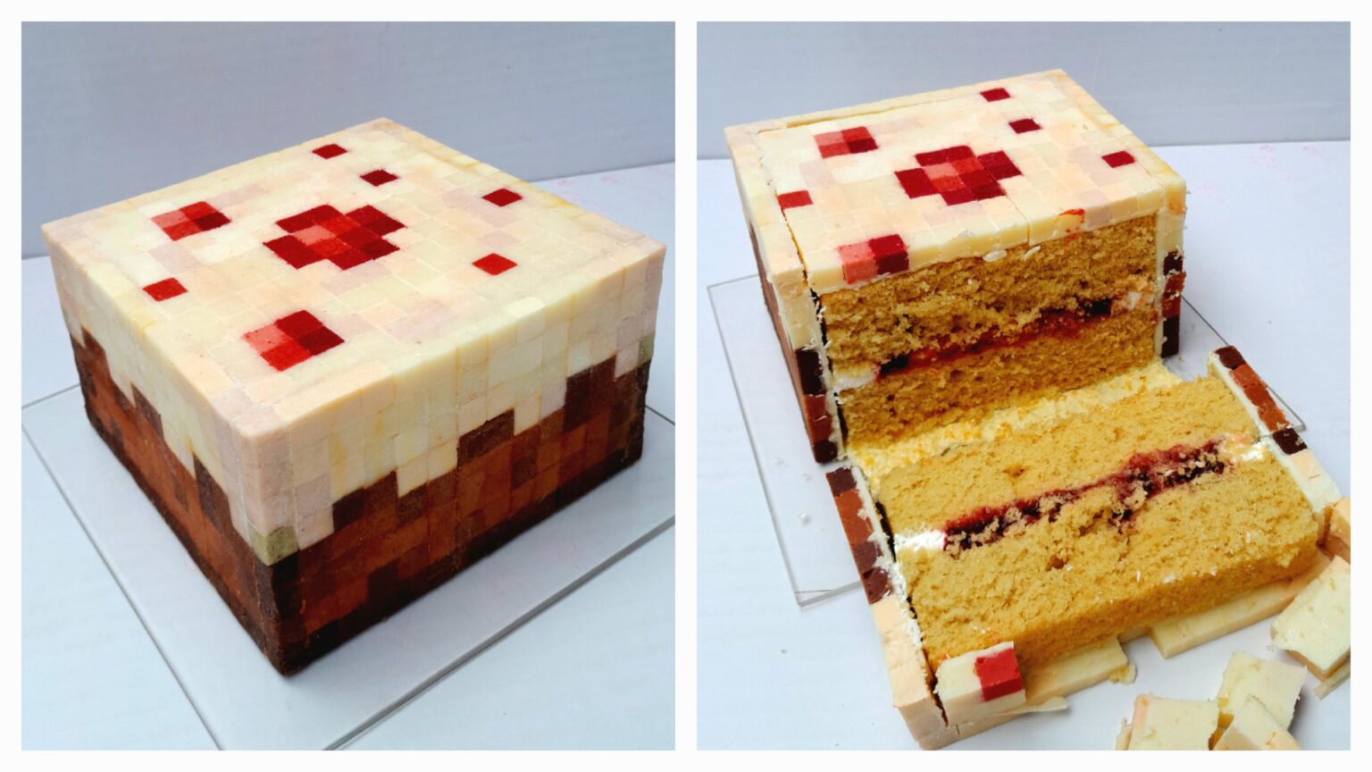 Minecraft のケーキを実際に作ってみた