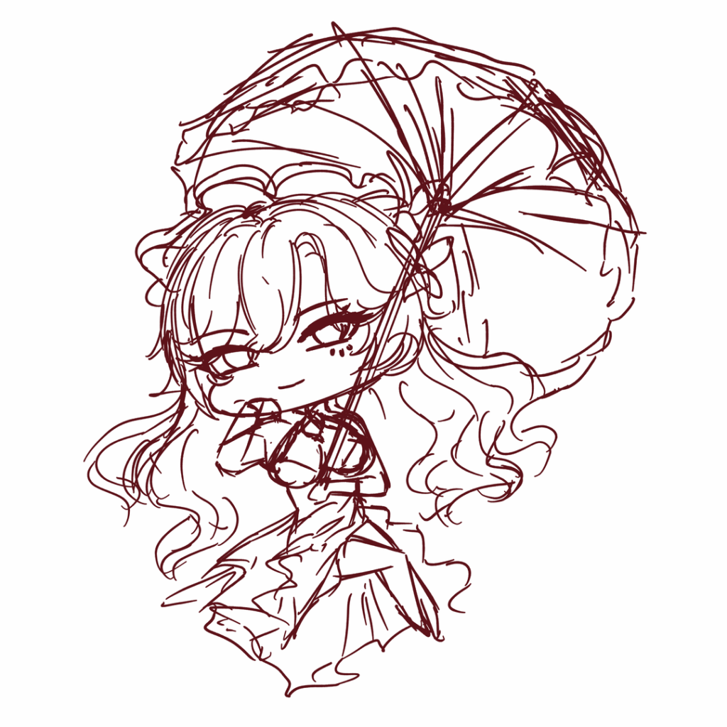 ラフスケッチからベースカラーまでママ😳