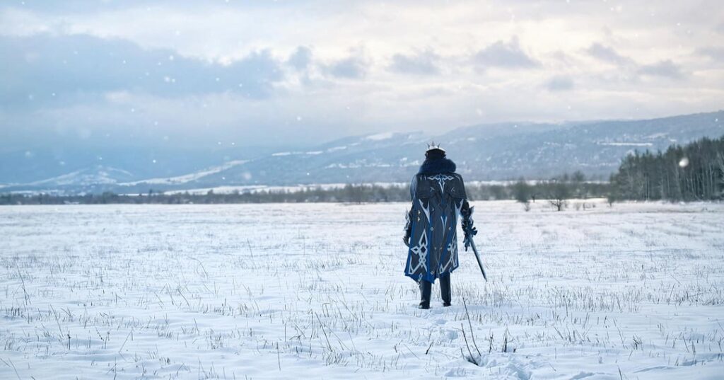 1年待ってやっと雪が降った(OC)