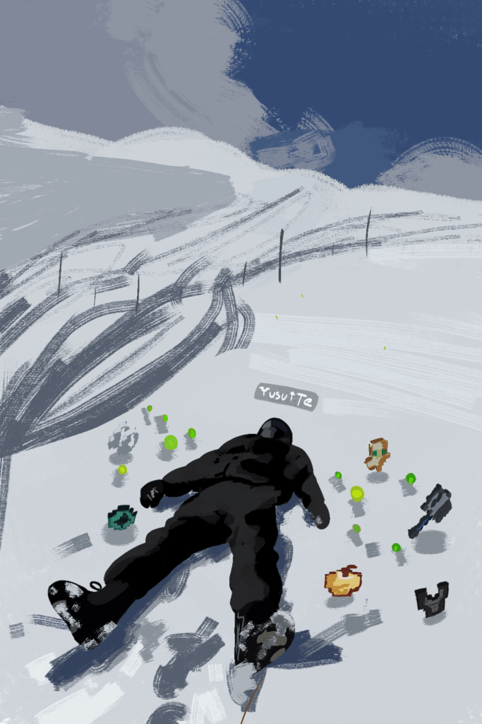 マインクラフトと現実を融合させた絵が大好きなので、今回は油絵風に描いてみました。