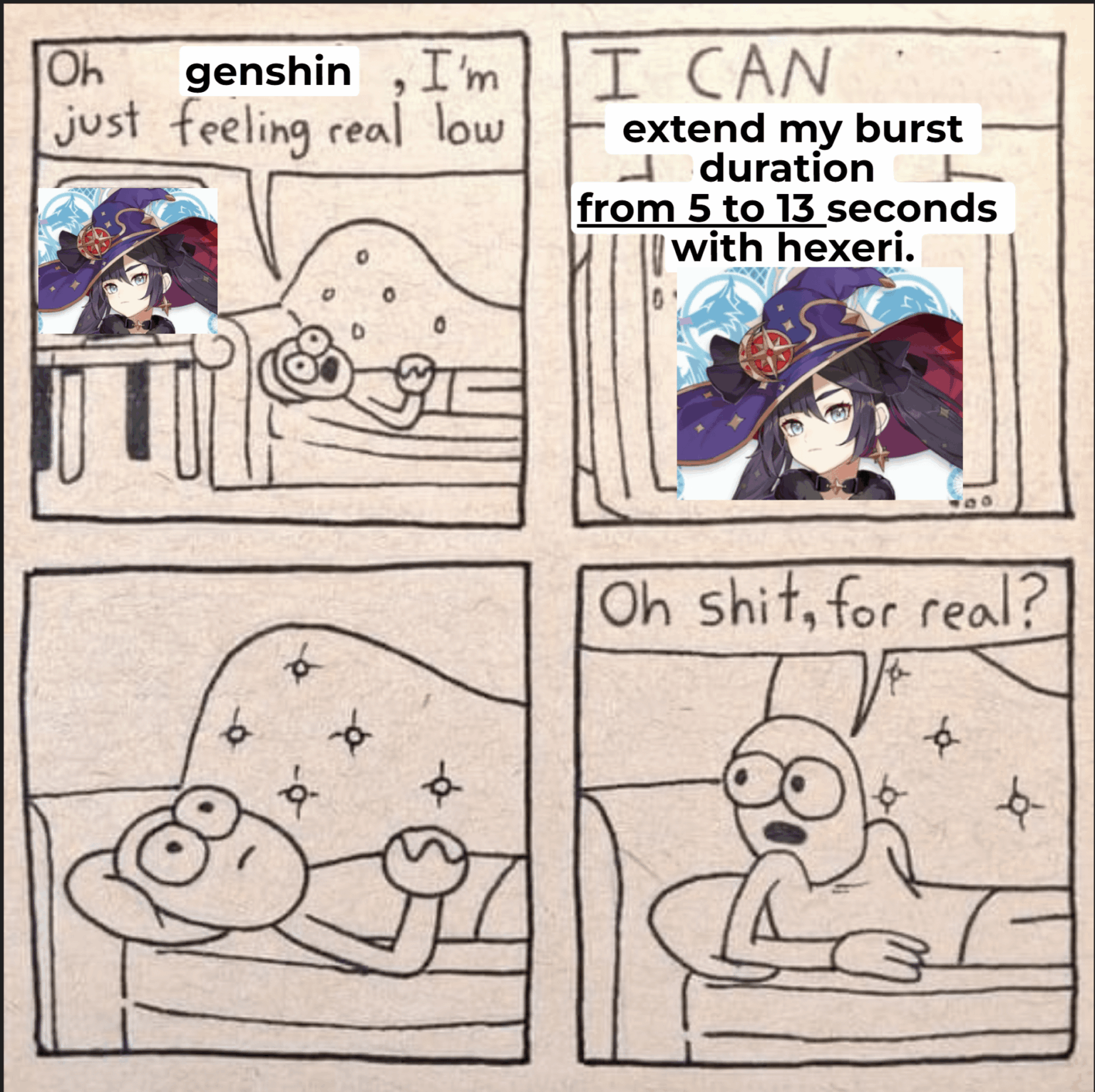 なぜ人々がこれについてもっと話さないのかわかりませんが、モナのバーストは、バースト後に通常攻撃を4回スパムするだけで、ベネットと同じくらい長く持続するようになりました。