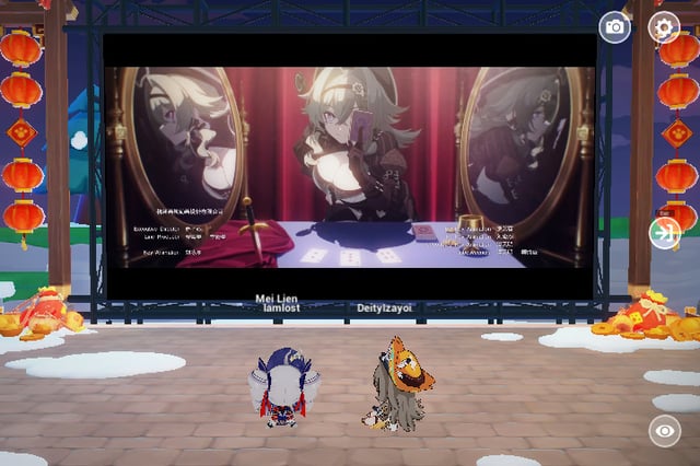 ヴィルヴィが持ってきたスクリーンでヴィルヴィを見つめるヴィルヴィ