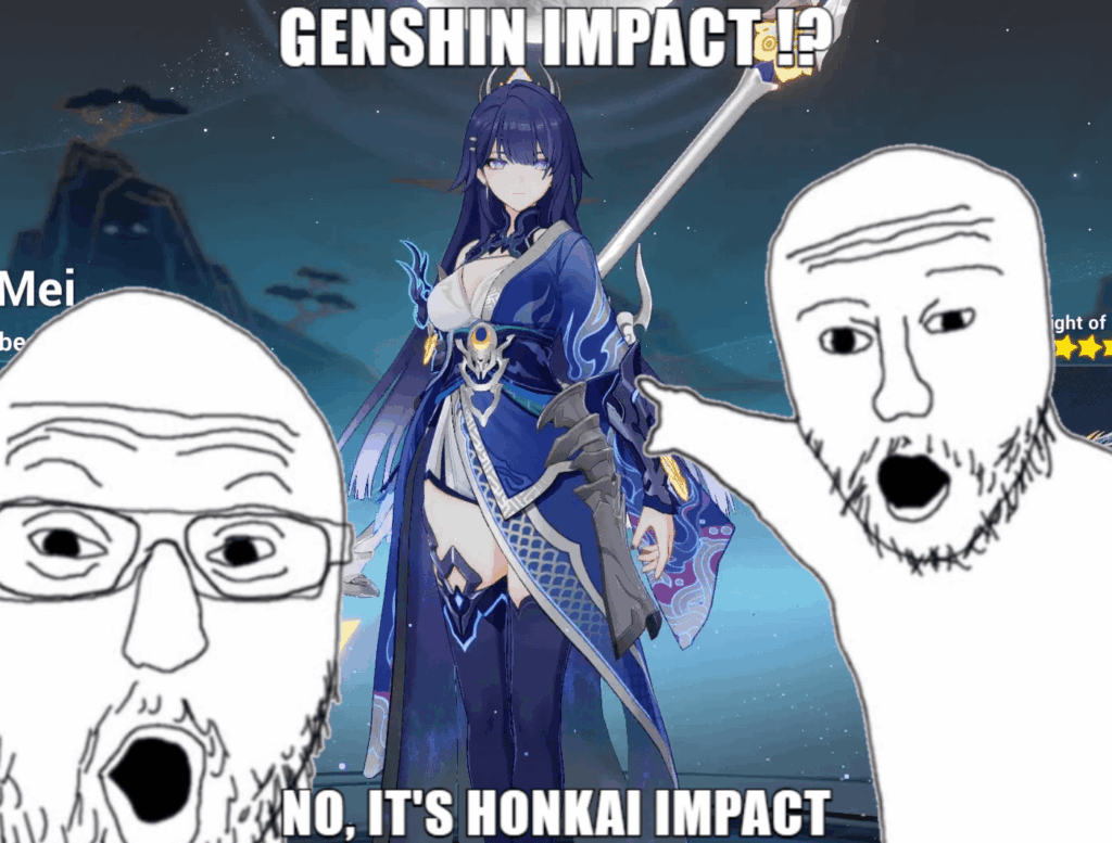 (低価値投稿) 崩壊3rd X 原神。 (ジョークミーム)