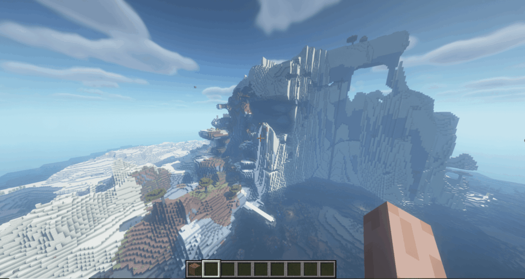 非常に高い砂漠の崖の隣にある砂漠の村 [near spawn] -6719009809885881006 座標 X:80 Z:32