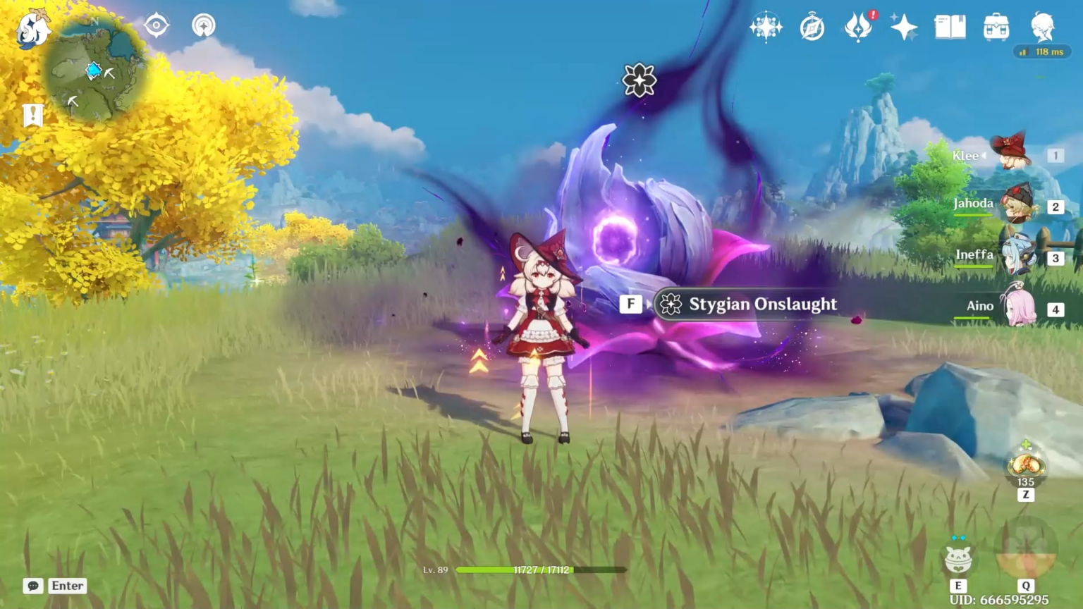 Klee をその場でフリーズさせるバグを発見