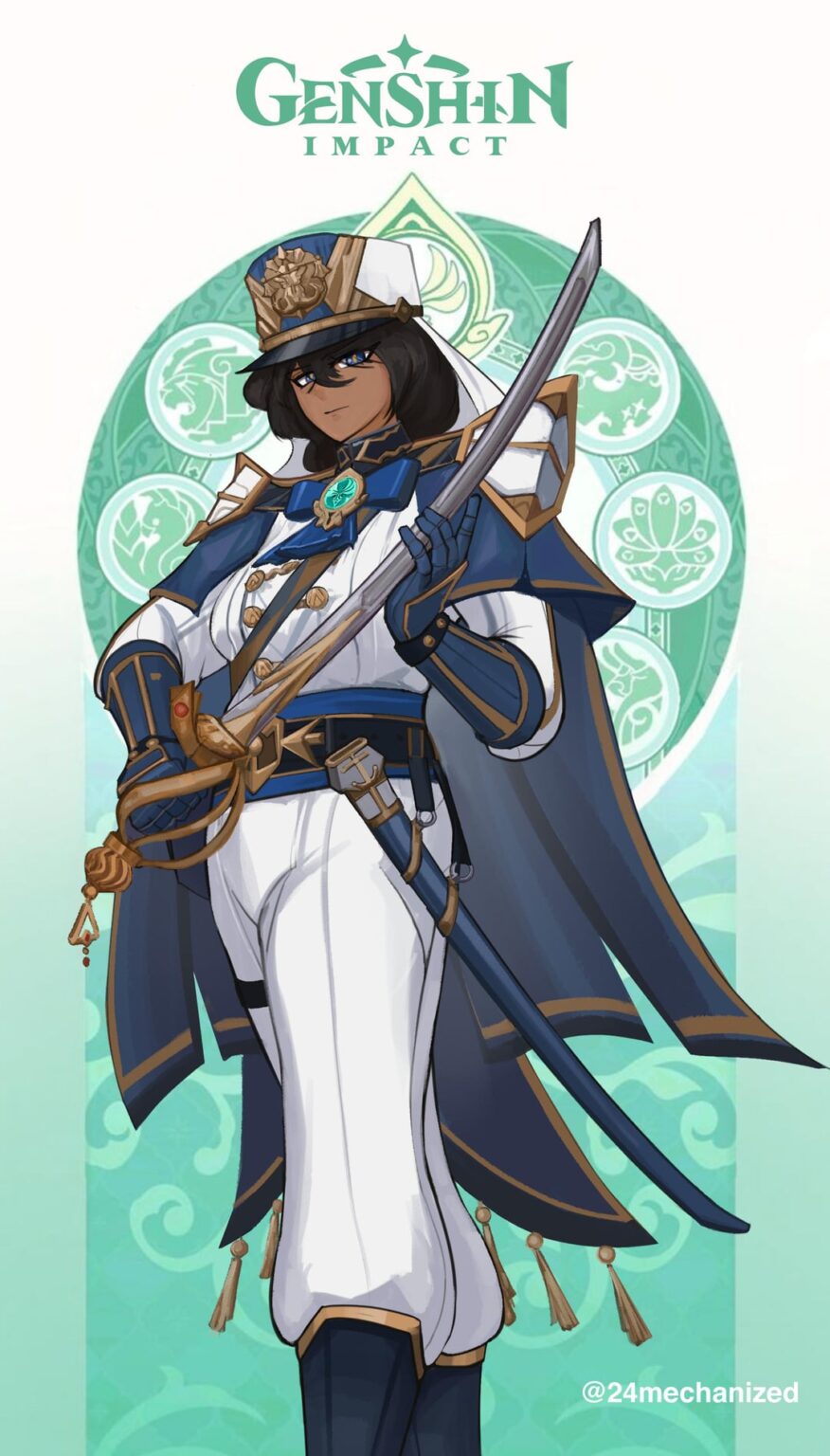 フォンテーヌとスメルのOCを描いてみました