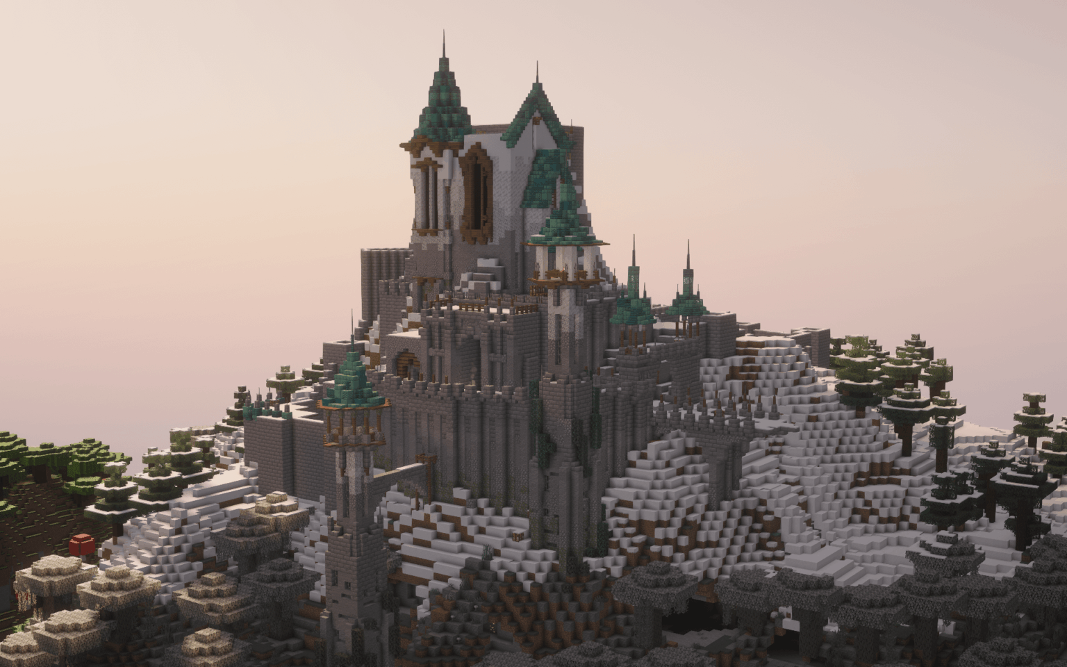 私がこれまでに取り組んだ中で最大の Minecraft ビルド (WIP)