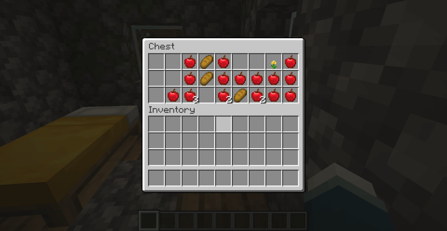 リンゴが19個入ったチェスト???