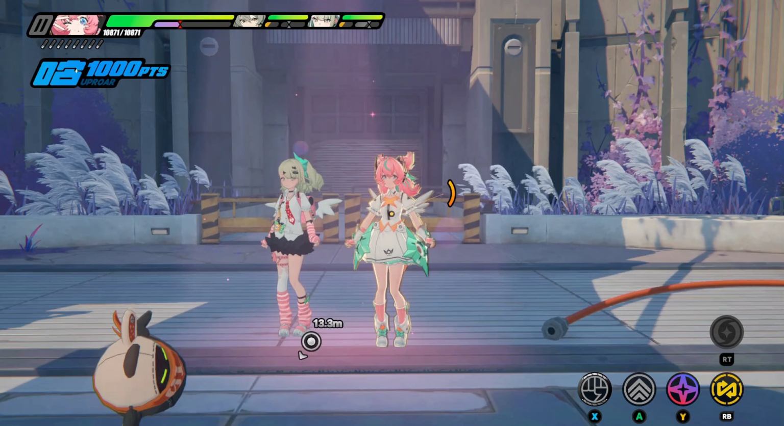 ボス攻撃中のアイドルダンス