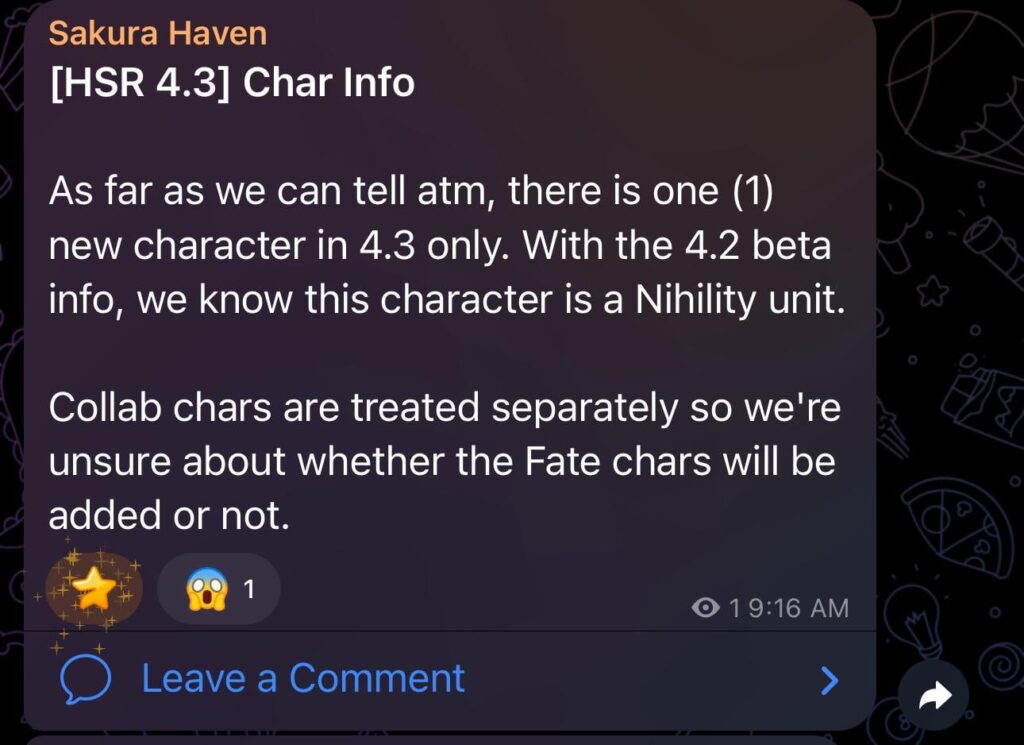 4.3 に 1 人の新キャラクター (Sakura Haven 経由)